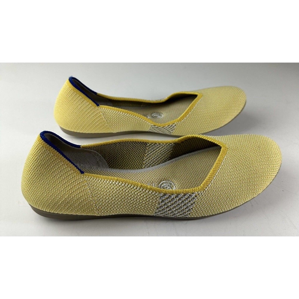 Rothy's Round Toe The Flat Ballet Slip On Knit Shoes Sunshine Yellow Women's 6 - Picture 7 of 11